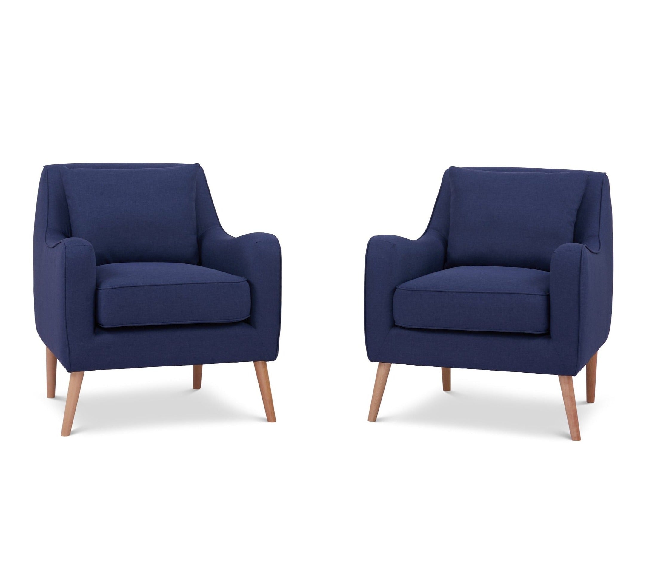 Set of 2 Lincoln Navy Accent Chairs