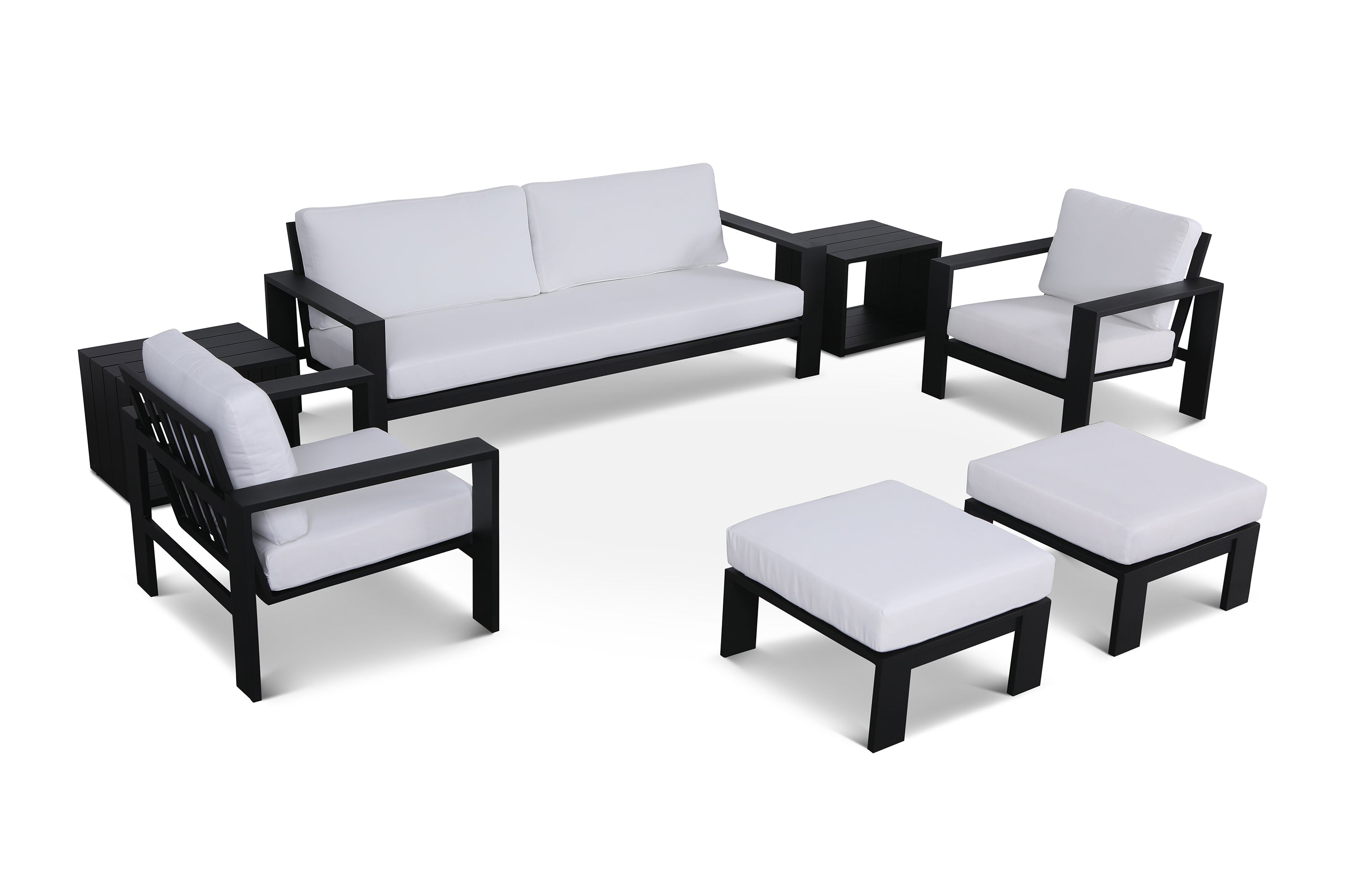 Monroe 7 Piece Large Sofa Set with End Tables