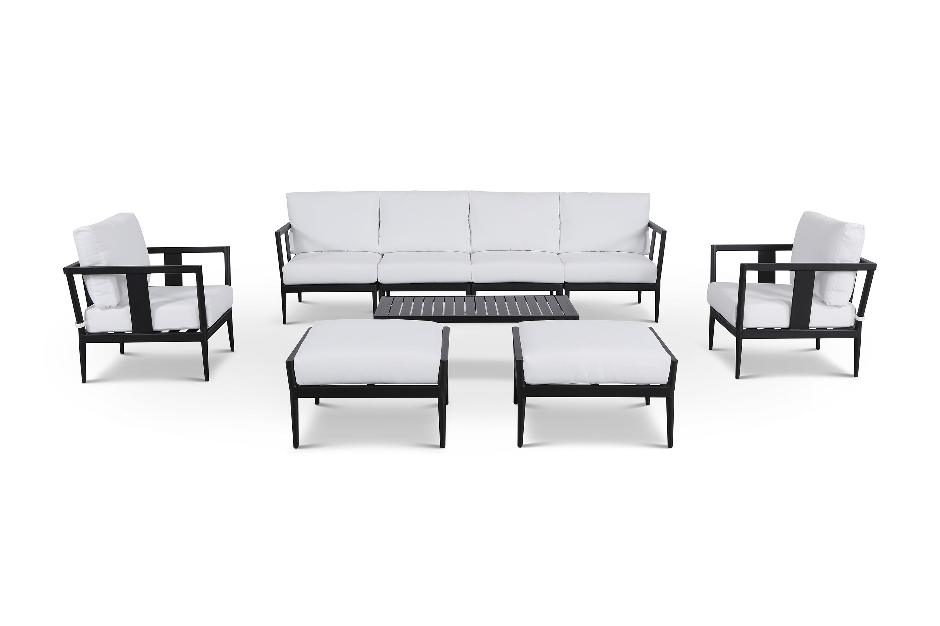 Parker Ivory 9 Piece Outdoor Wicker Large Sofa Set