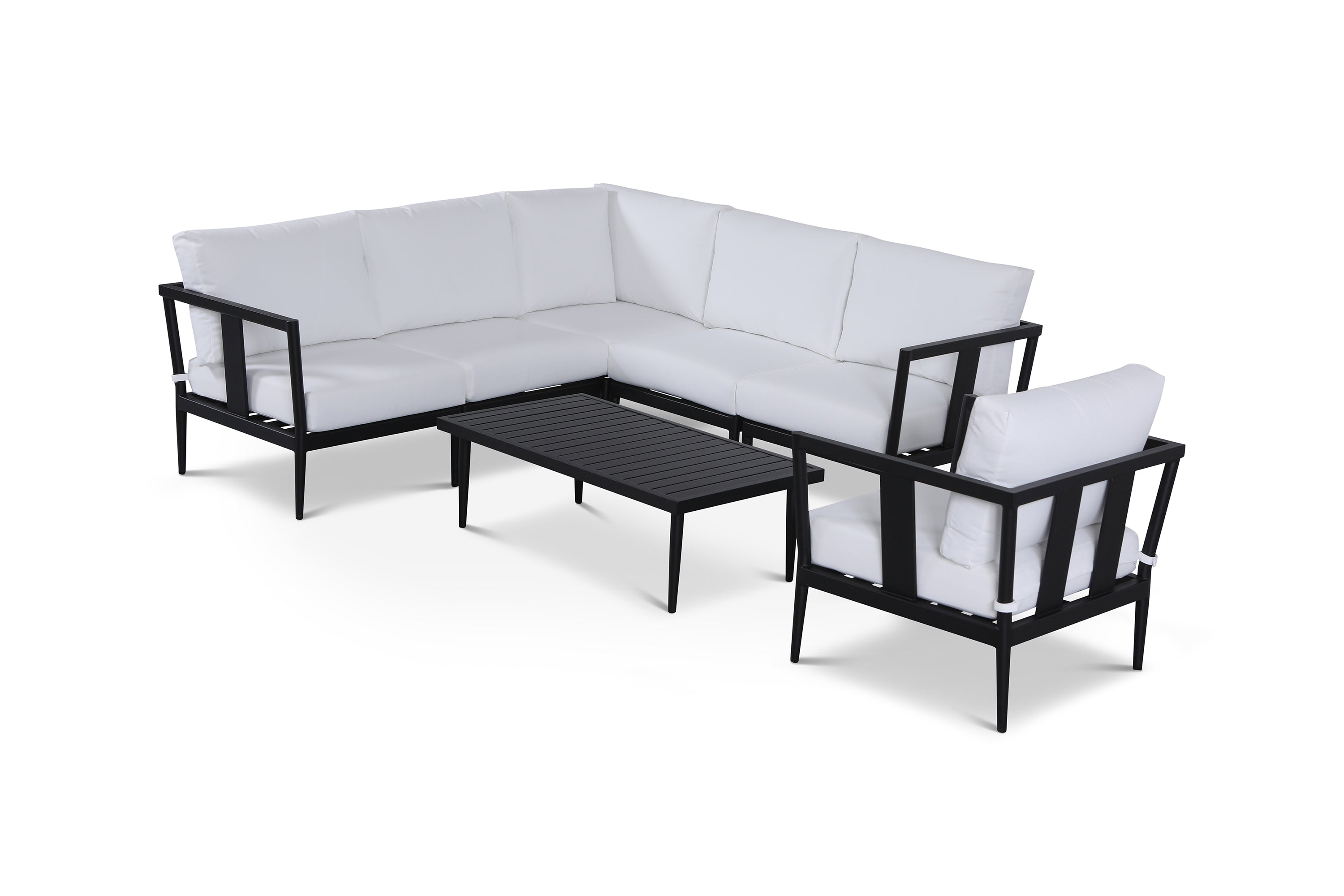 Parker Ivory 7 Piece Outdoor Sectional Set