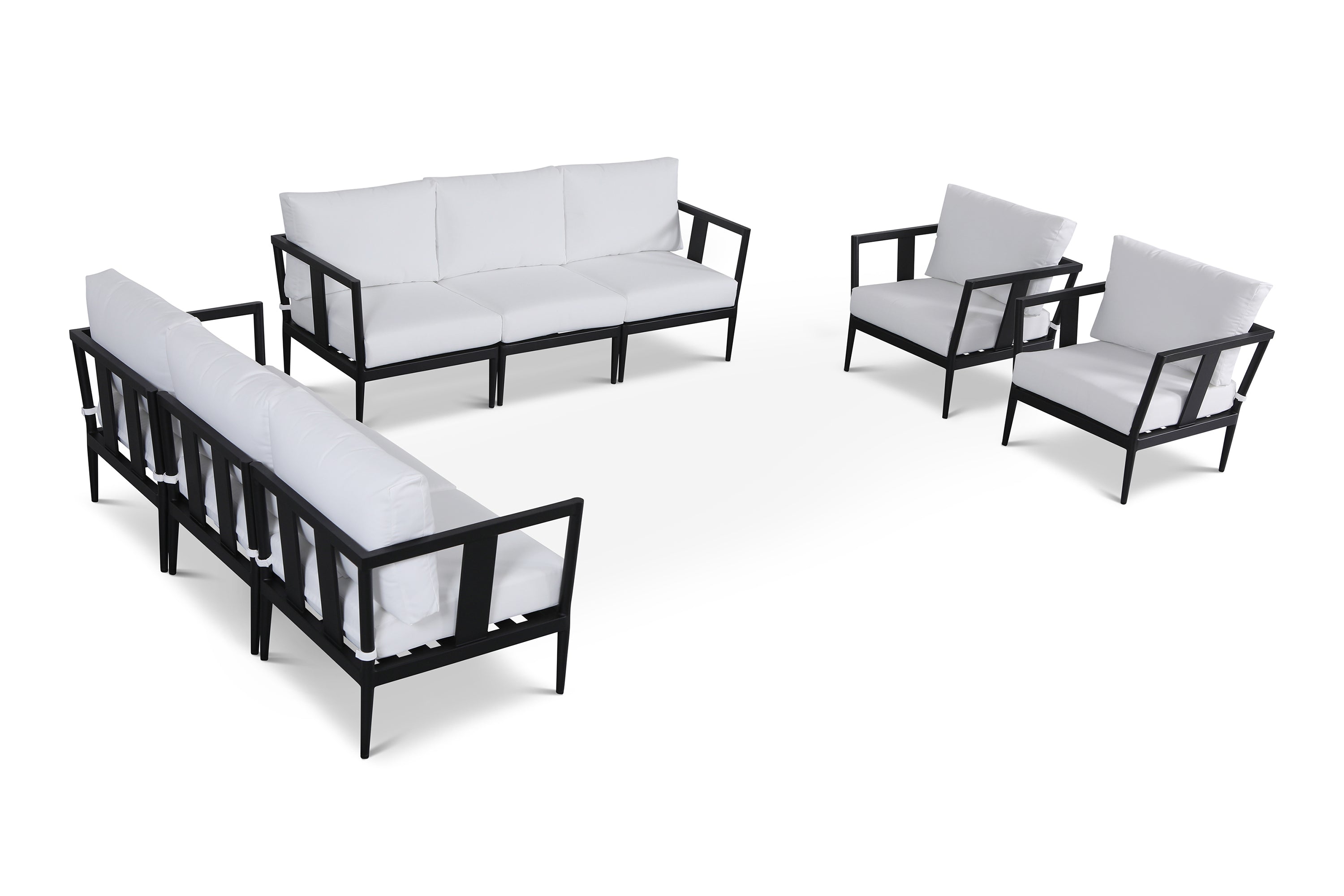 Parker Ivory 8 Piece Outdoor Conversational Sofa Set