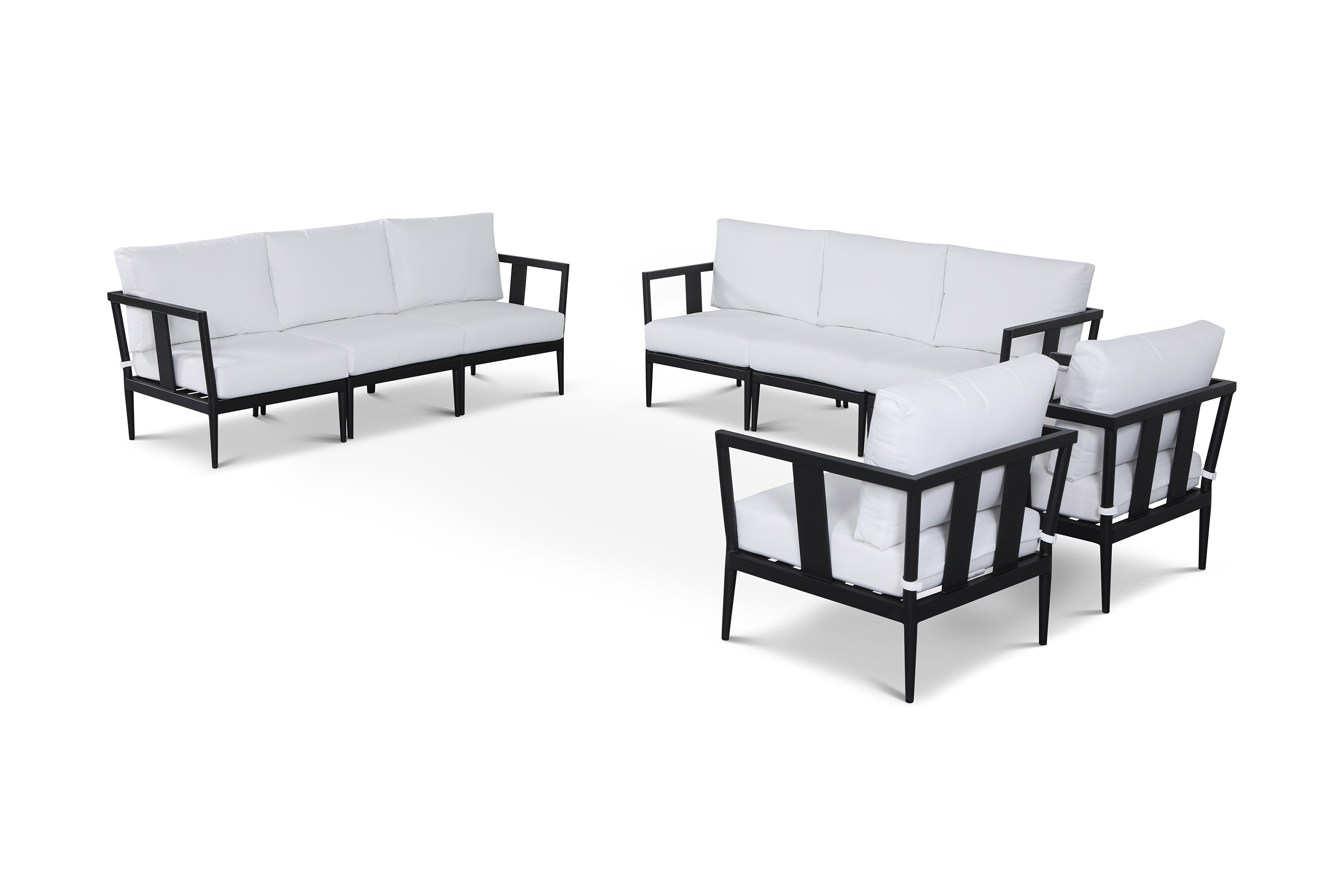 Parker Ivory 8 Piece Outdoor Conversational Sofa Set