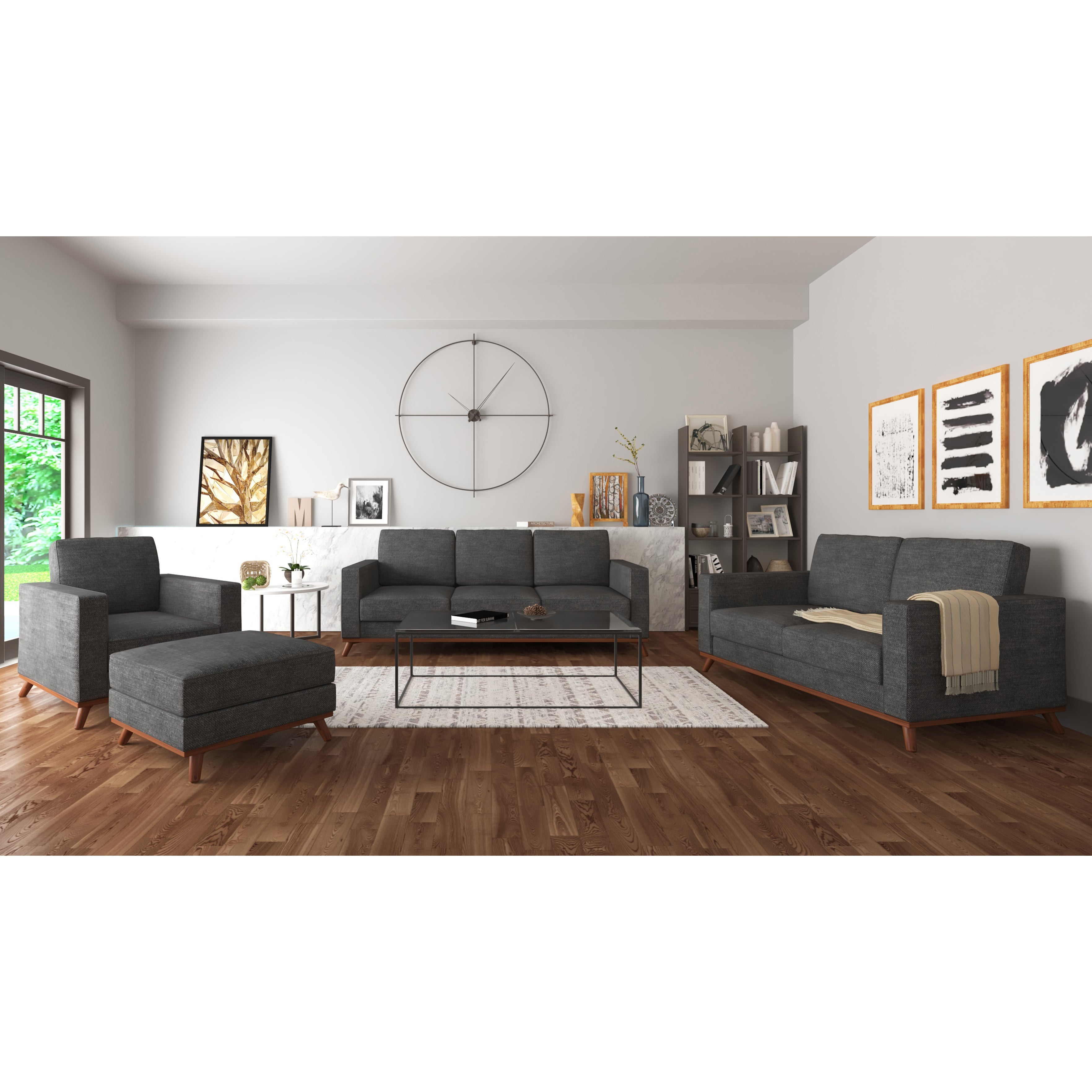 Archer Sofa, Loveseat, Chair and Ottoman living room set - SunHaven Home