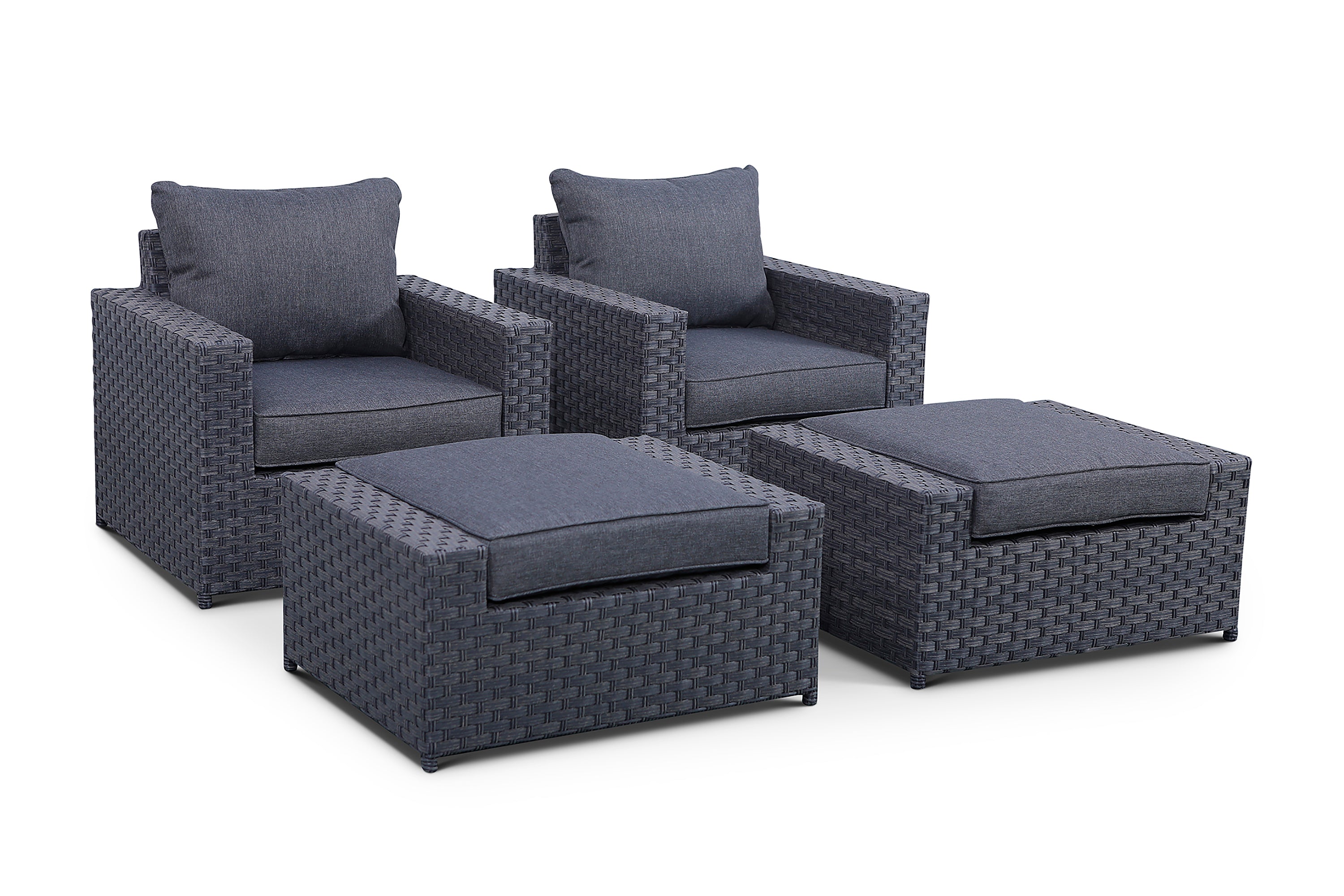 Cromwell 4 Piece Club Chair and Ottoman Set