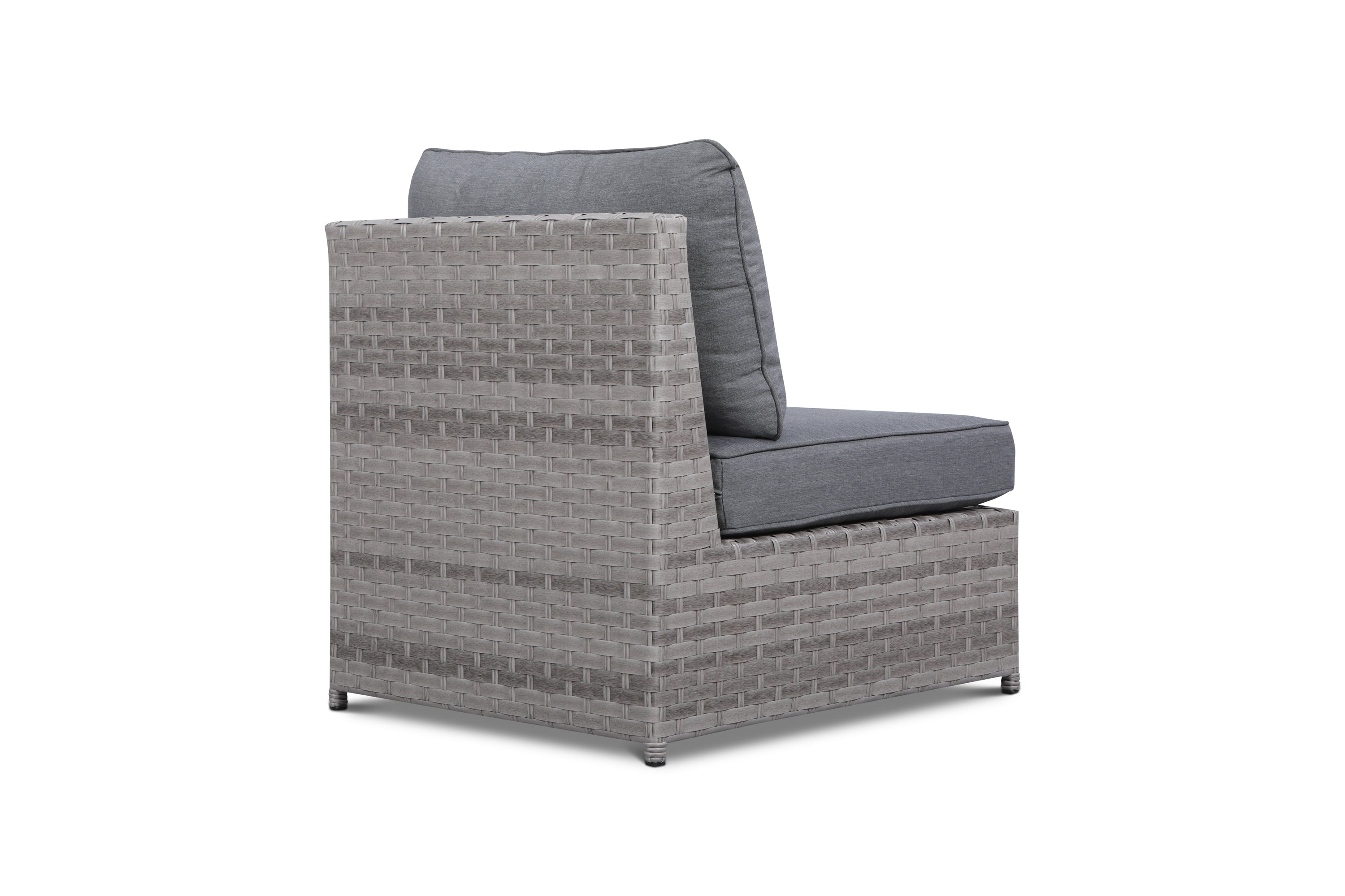 Kensington Grey Outdoor Wicker Armless Chair