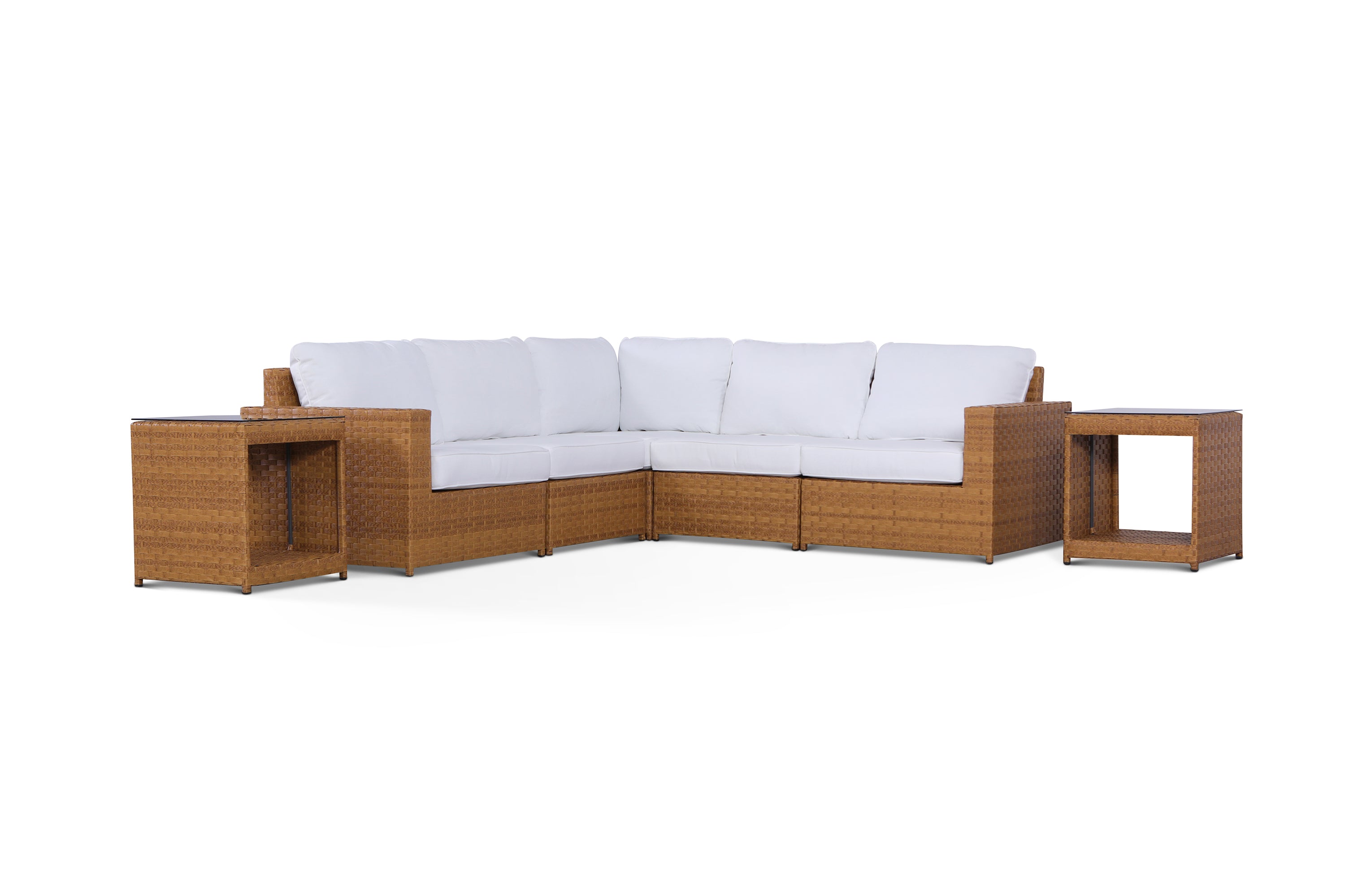 Seabrook 7 Piece Outdoor Sectional Set with End Tables