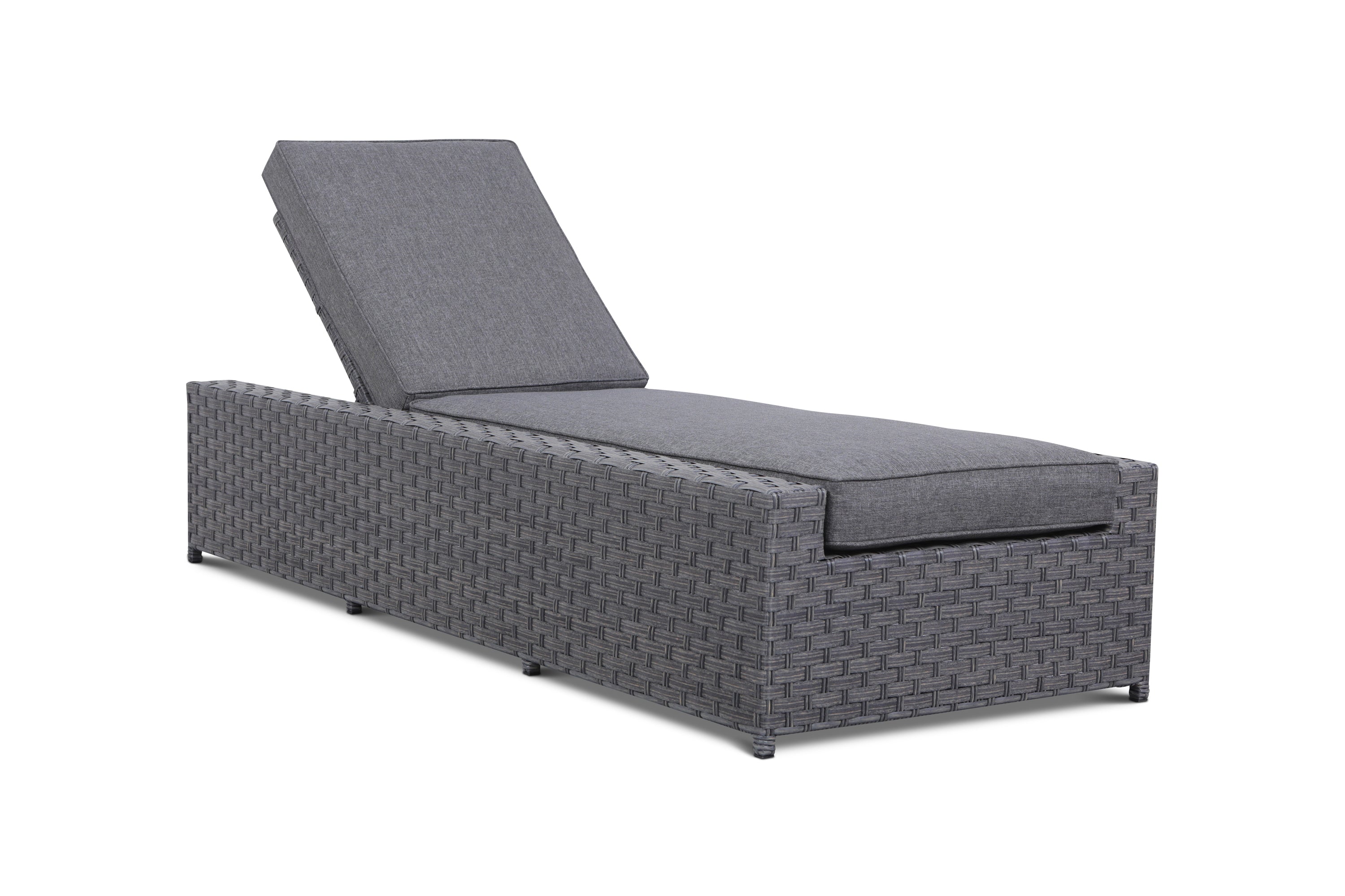 Cromwell 3 Piece Set of Outdoor Wicker Chaise Lounges with End Table
