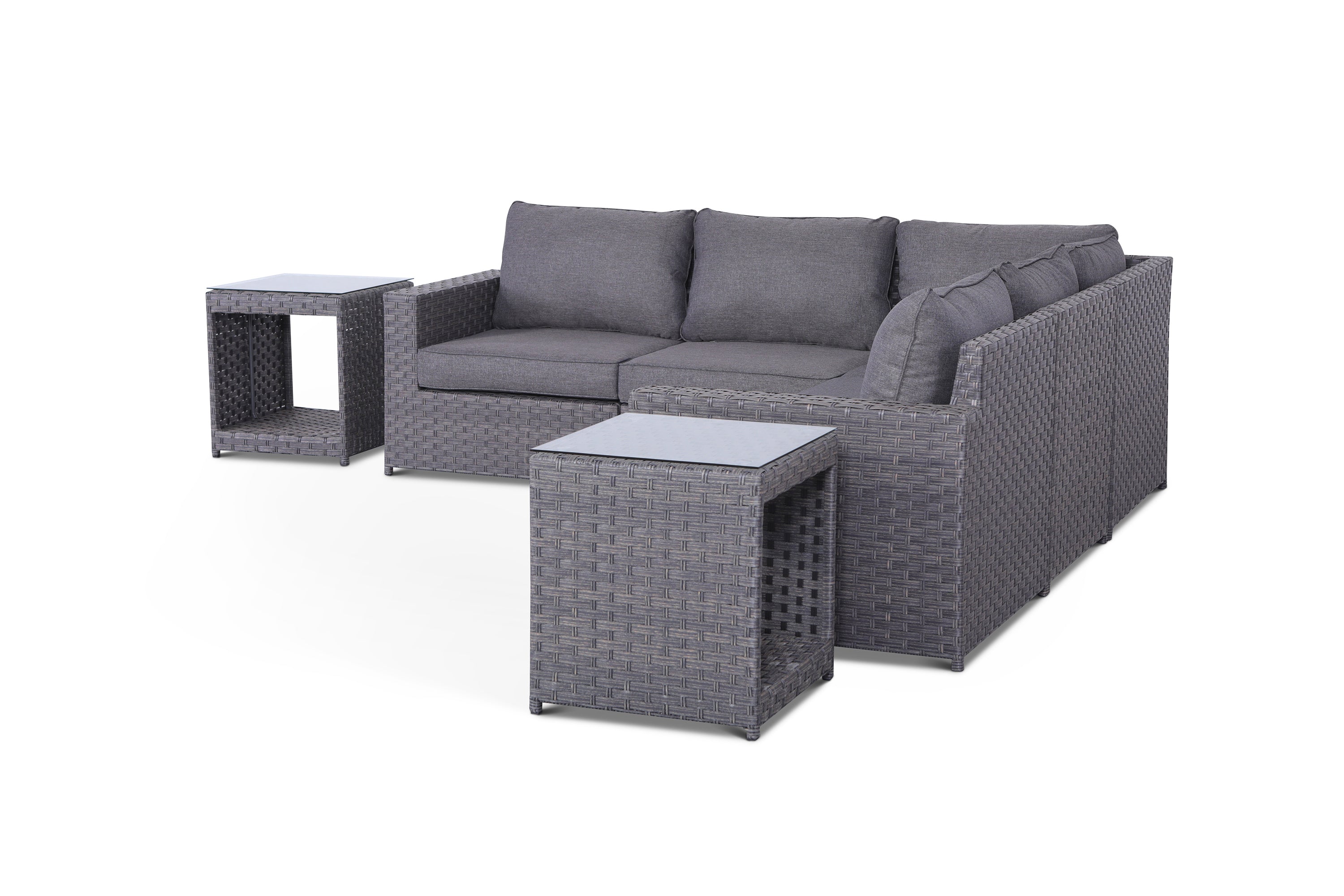 Cromwell 7 Piece Outdoor Sectional Set with End Tables