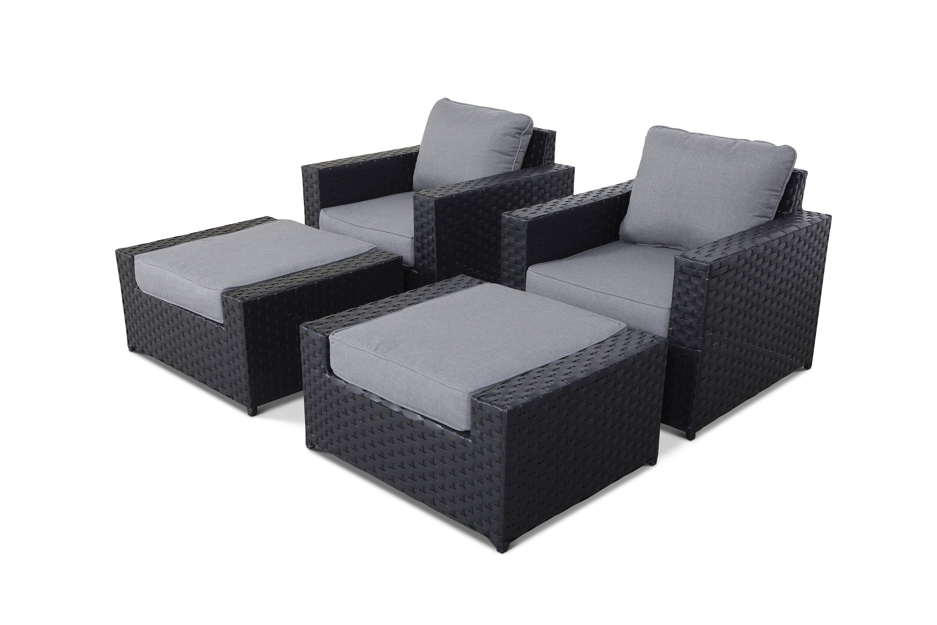 Cascade  4 Piece Outdoor Club Chair Conversation Set with Sunbrella Cushions