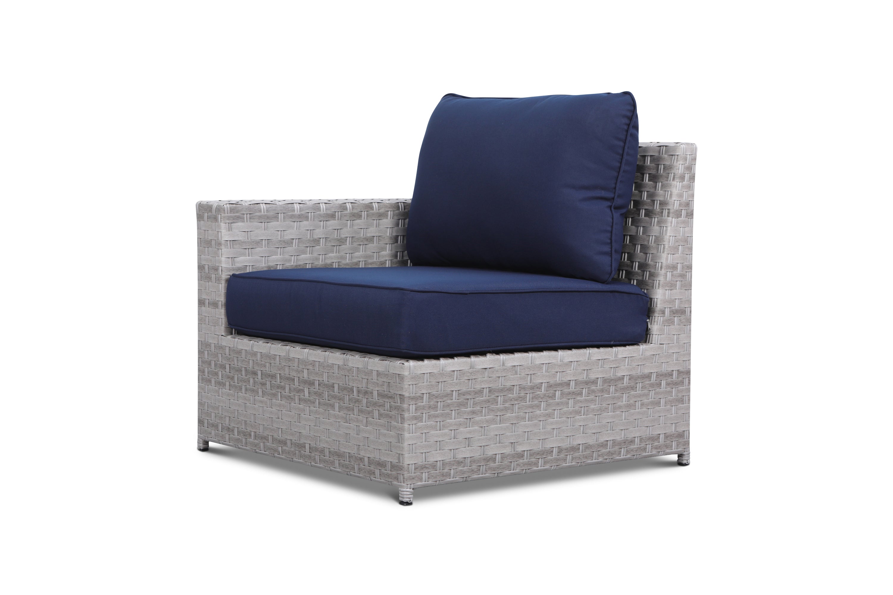 Kensington Navy 11 Piece Outdoor Wicker Large Sofa Set with End Tables