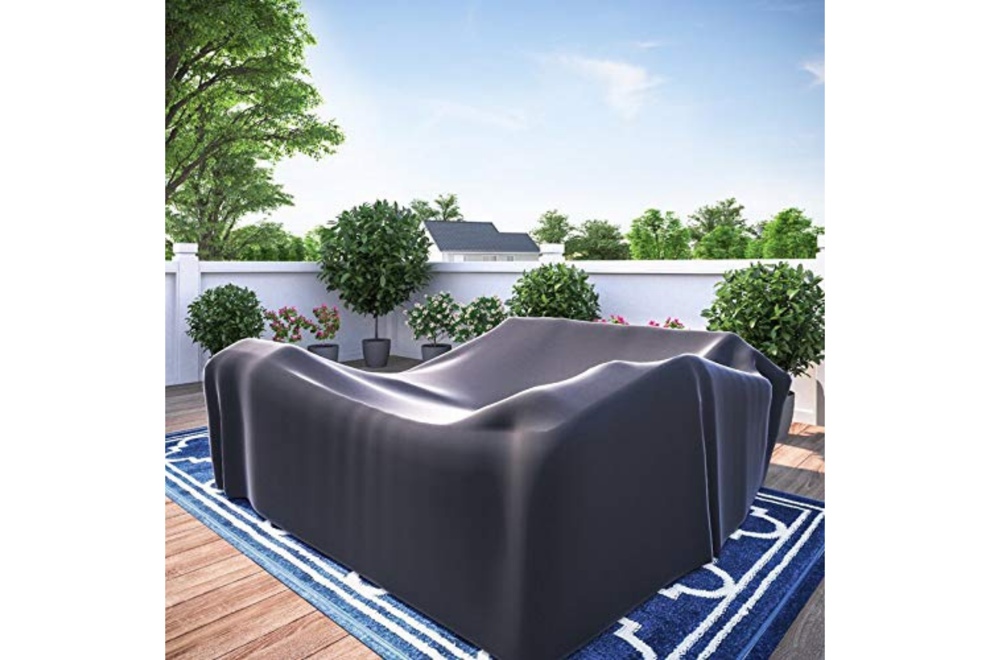 SunHaven Deluxe 15 Ft x 15 Ft Outdoor Patio Furniture Cover