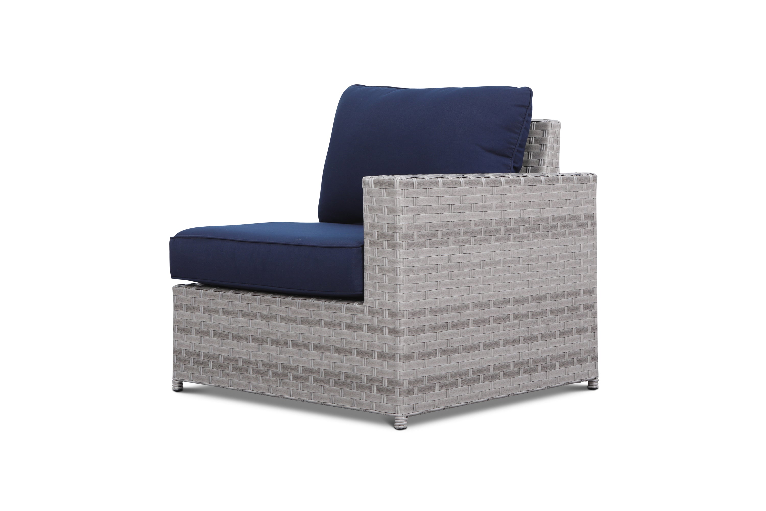 Kensington Navy 8 Piece Outdoor Sectional Set with End Tables