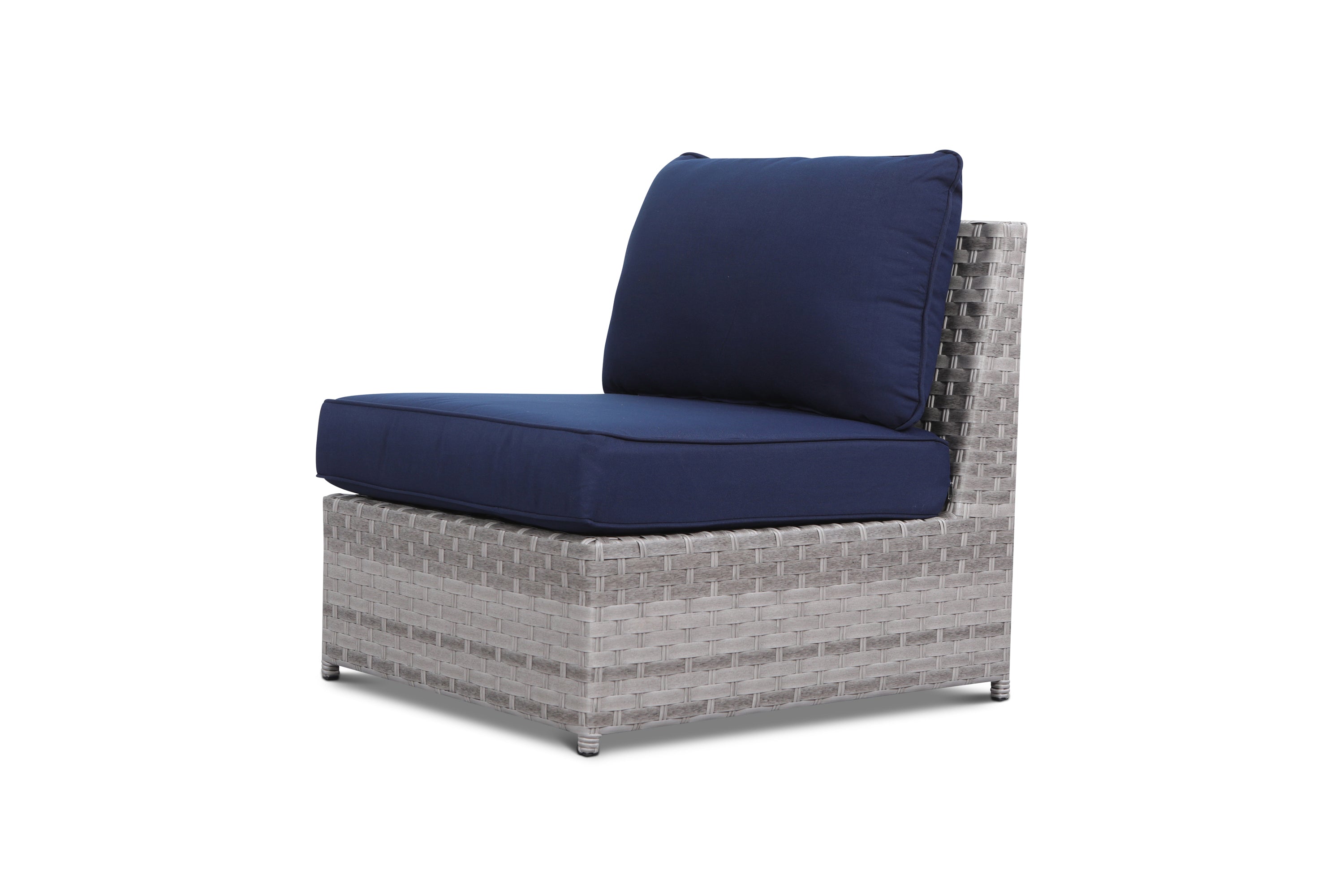 Kensington Navy 7 Piece Outdoor Sectional Set with End Tables